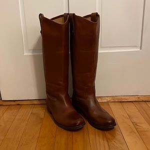 Frye Melissa Button Tall Riding Leather Boots 6 B